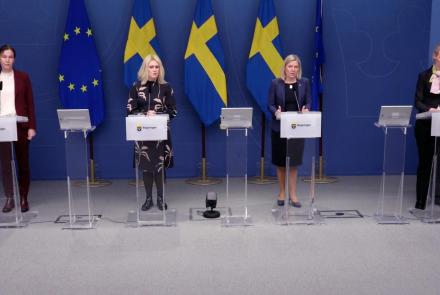 pressträff med statsminister Magdalena Andersson